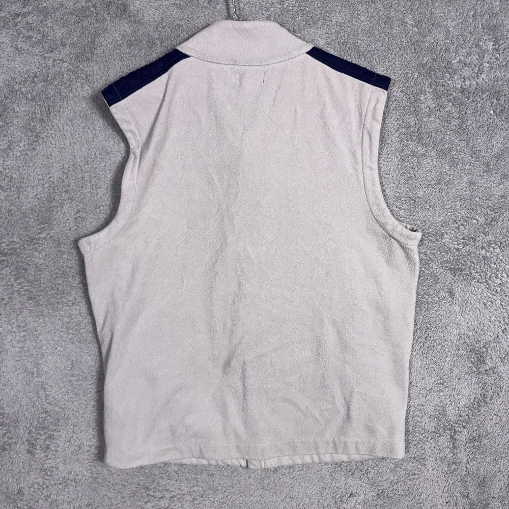 Brooks Brothers Vest Mens L Full Zip Fleece Logo Thermal Golf